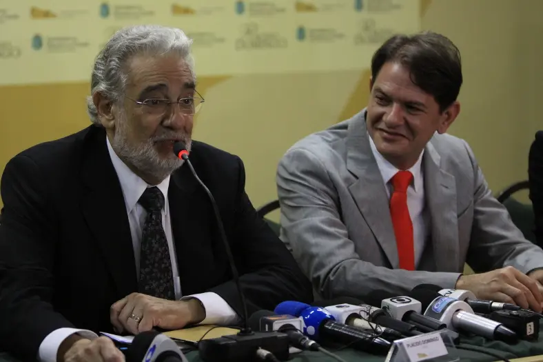 Cid Gomes e Plácido Domingo