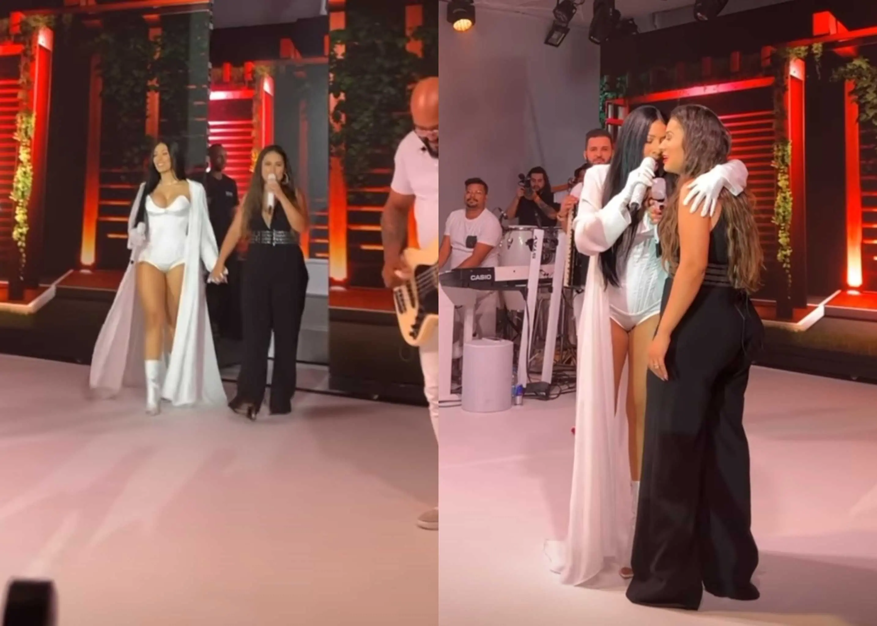 Irmãs chegaram juntas e de mãos dadas em aniversário