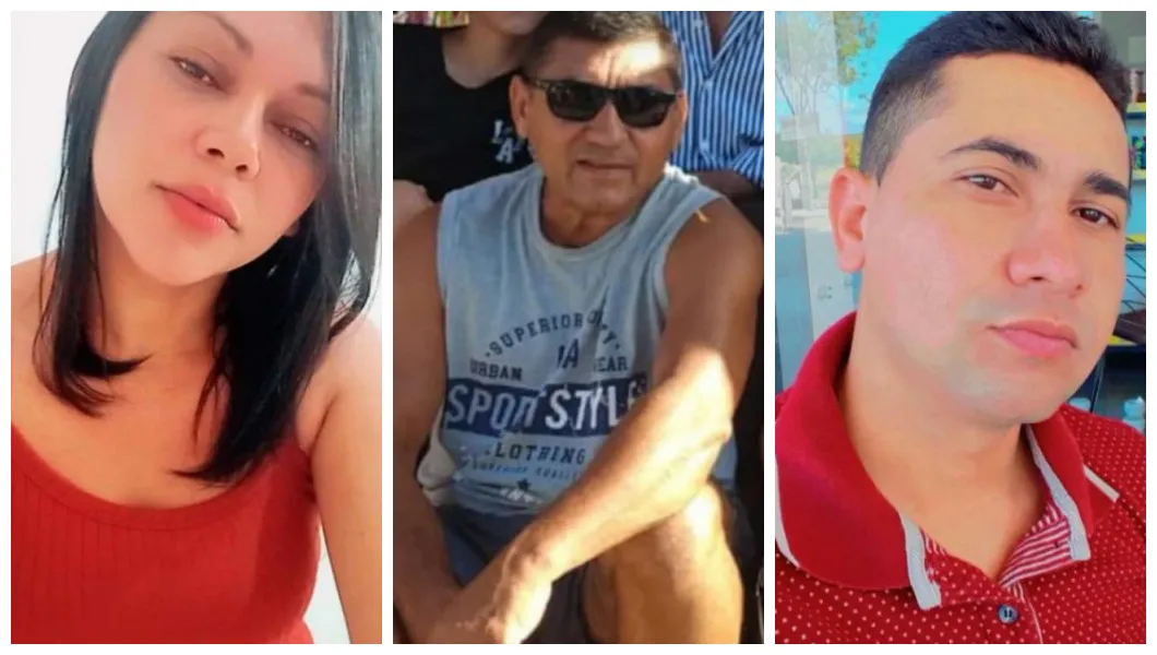 Da esquerda para a direita, as três vítimas fatais do acidente: Maria Correia, Celso Algesio e Kleber Alves