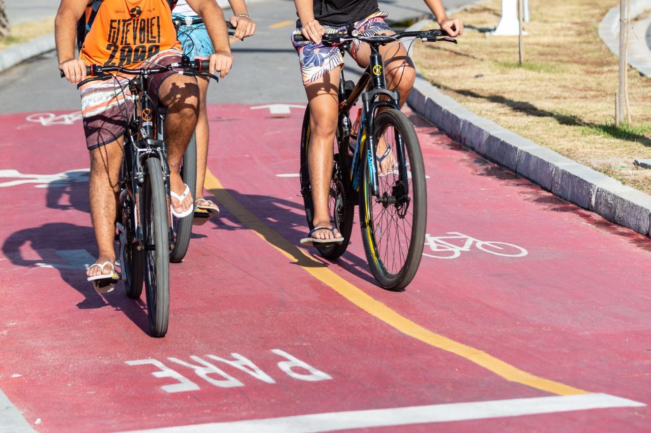 Avenida Beira Mar é um dos pontos indicados, principalmente, para quem está iniciando no ciclismo