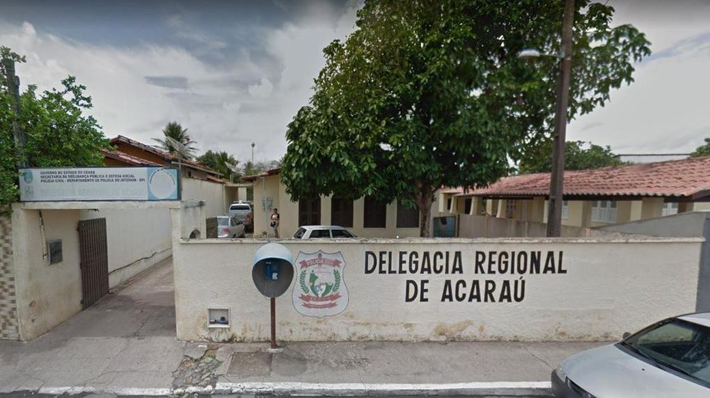 Fachada da Delegacia Regional de Acaraú.