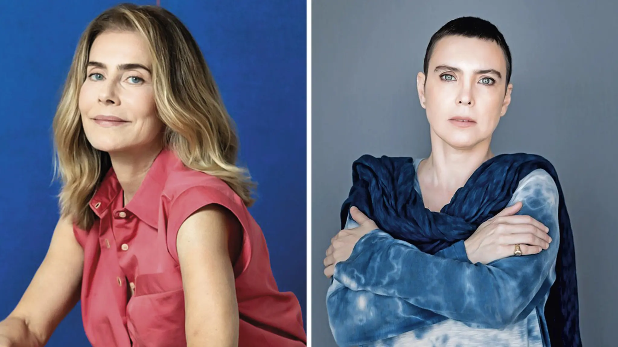 Montagem com imagens de Maitê Proença e Adriana Calcanhotto