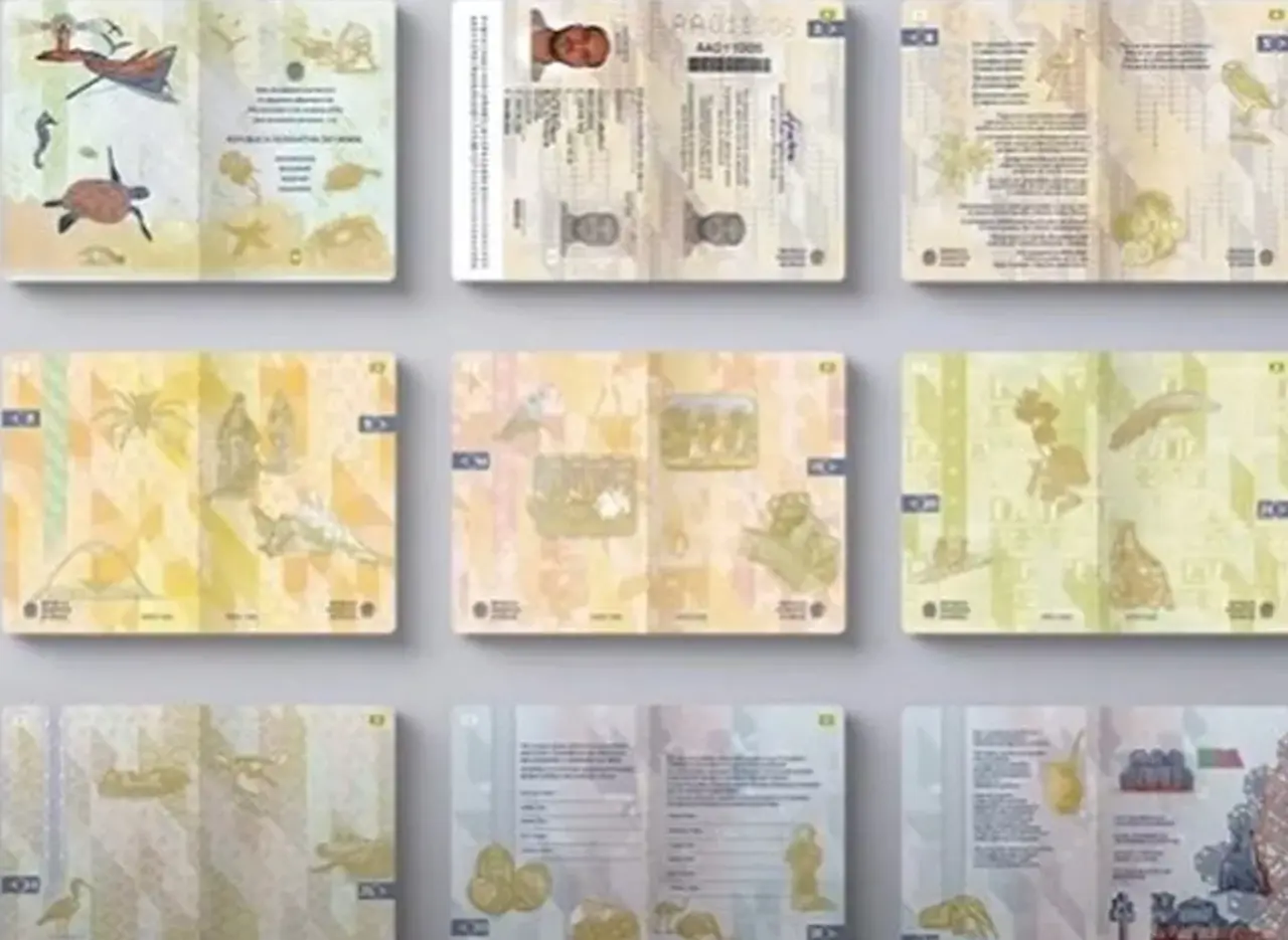 Novo passaporte parte interna