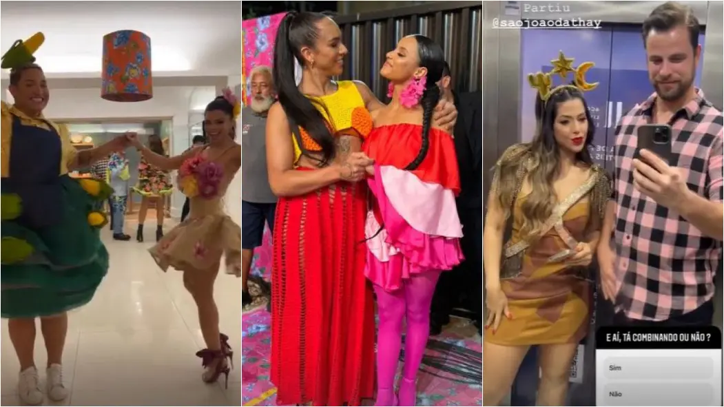 Yarley e Isabele Temóteo, Linn da Quebrada e Gleici Damasceno, e Laís Caldas e Gustavo Marsengo no São João da Thay