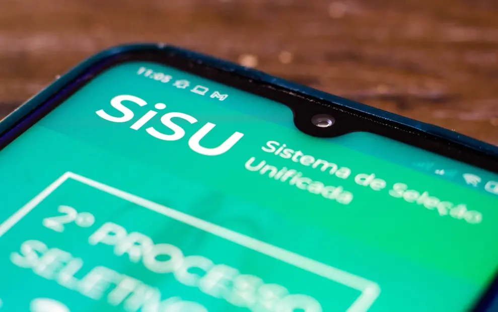 Aplicativo do Sisu em um celular.