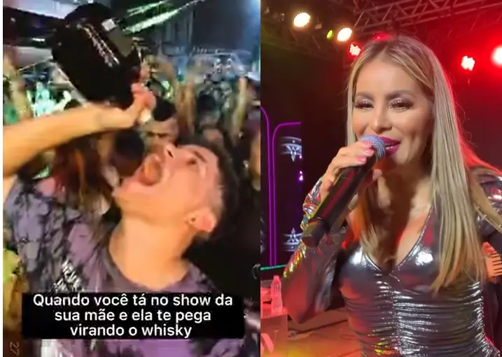 Cantora chamou atenção de filho no palco do evento