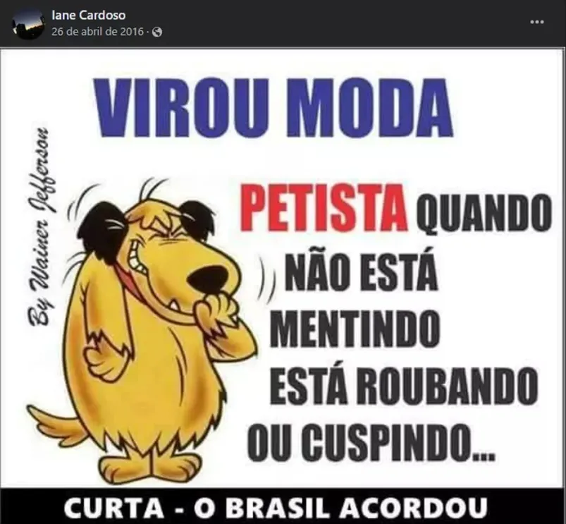 Post da delegada Iane Cardoso