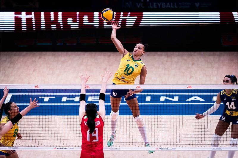 Brasil vence Jap&atilde;o e garante vaga na semifinal da Liga das Na&ccedil;&otilde;es feminina  de v&ocirc;lei - Jogada - Di&aacute;rio do Nordeste