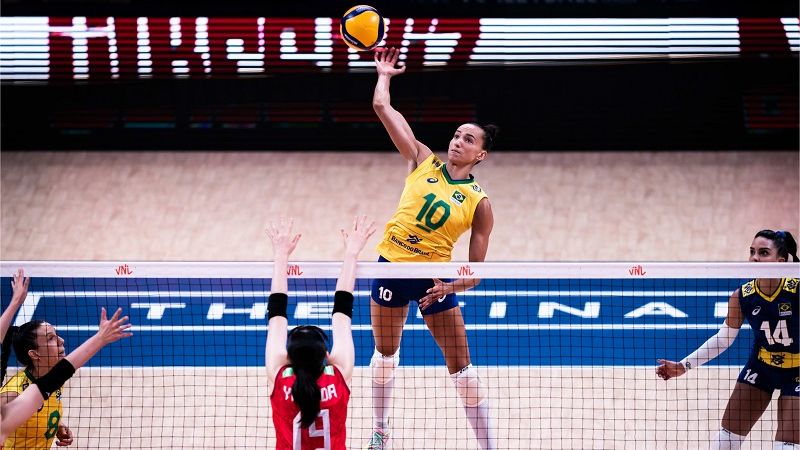Brasil vence Japão e garante vaga na semifinal da Liga das Nações feminina de vôlei - Jogada - Diário do Nordeste