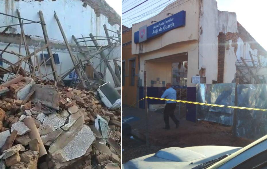 Construção irregular afeta prédio de funerária em Barbalha