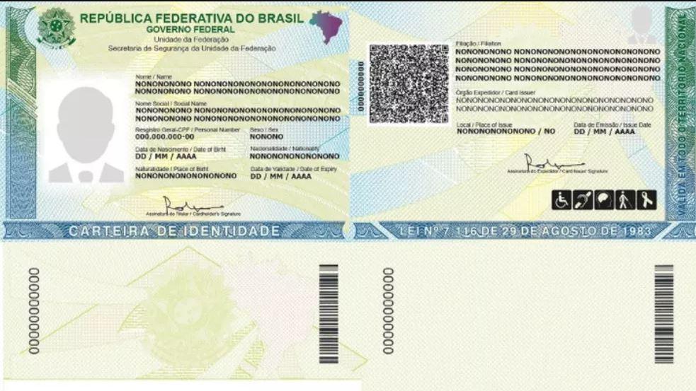 novo rg emitido no Brasil