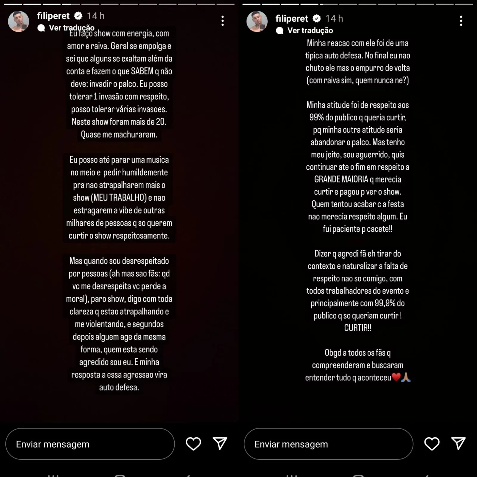 Filipe Ret falou sobre o corrido em rede social
