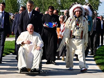 Papa Francisco em missa no Canadá com povos indígenas