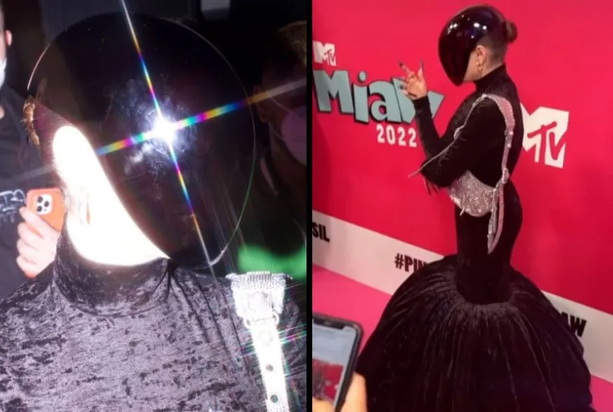 A influenciadora digital Gkay chamou a atenção do público com um look exótico da grife Balenciaga