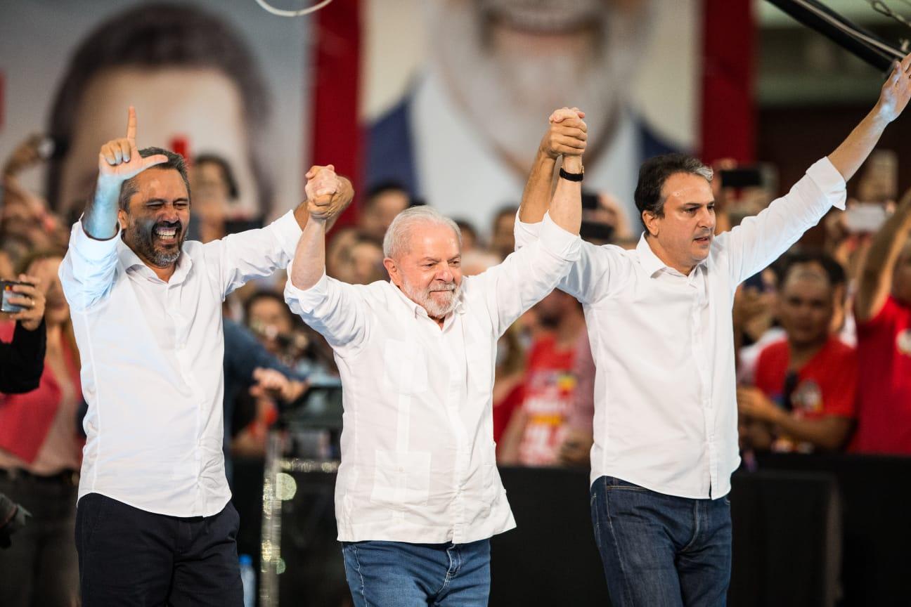 Elmano de Freitas, Lula e Camilo Santana