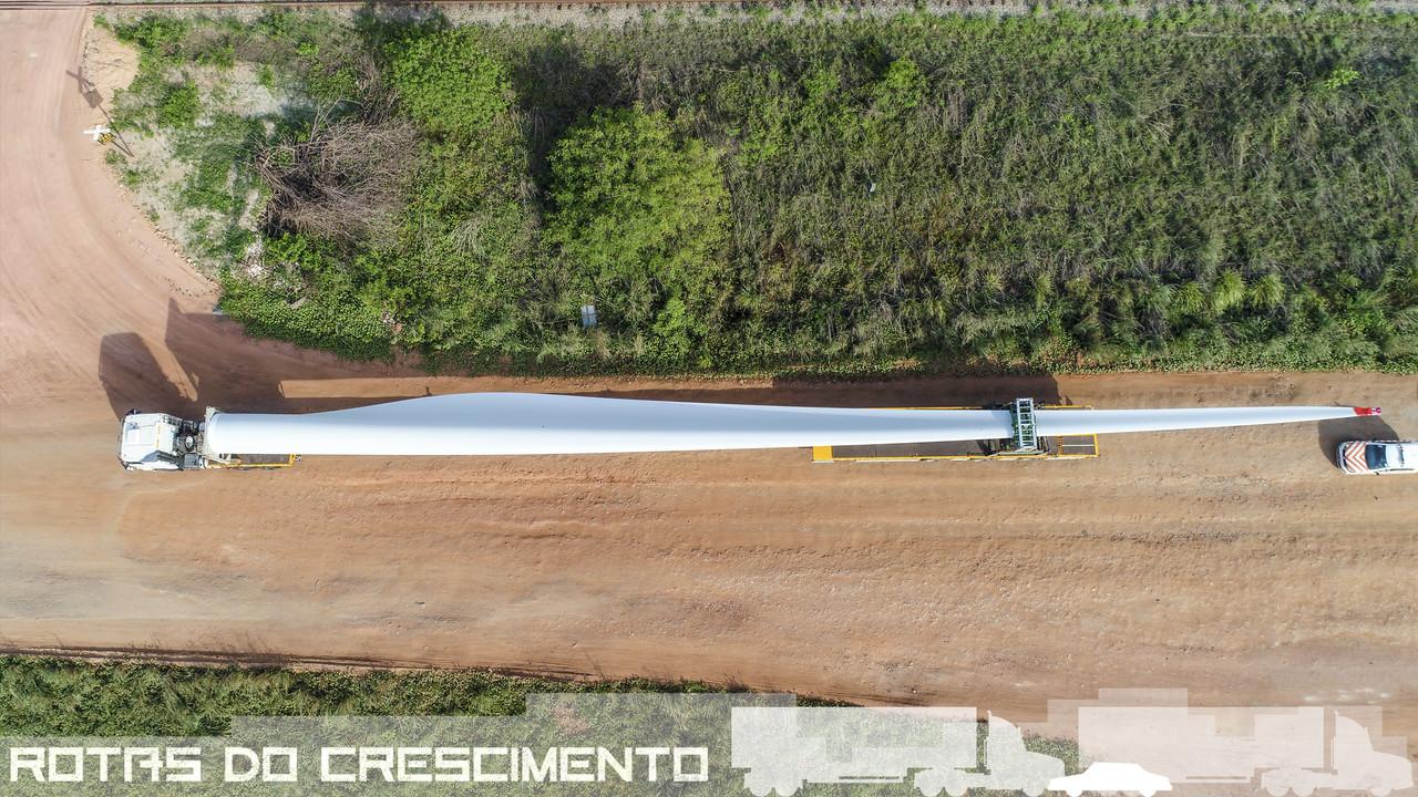 transporte de pá eólica
