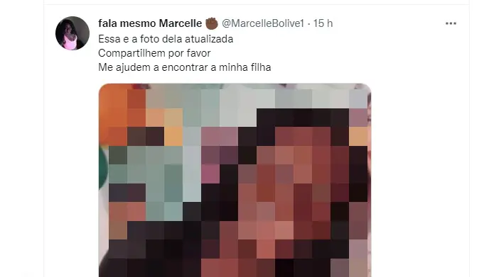 Mãe da garota chegou a publicar mensagem pedindo ajuda nas redes sociais