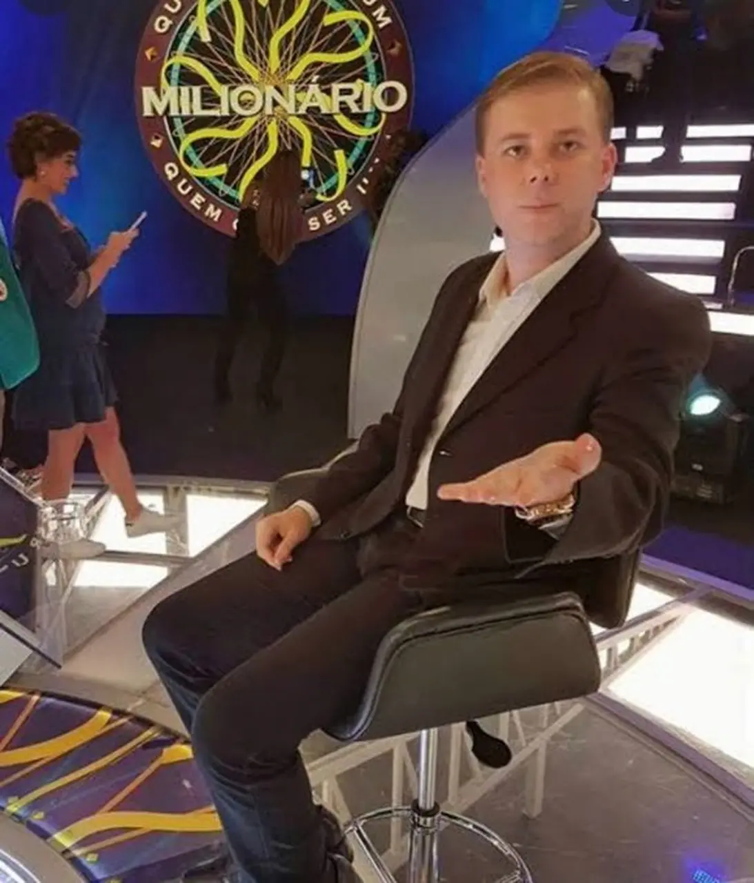 João Riél durante participação no quadro 
