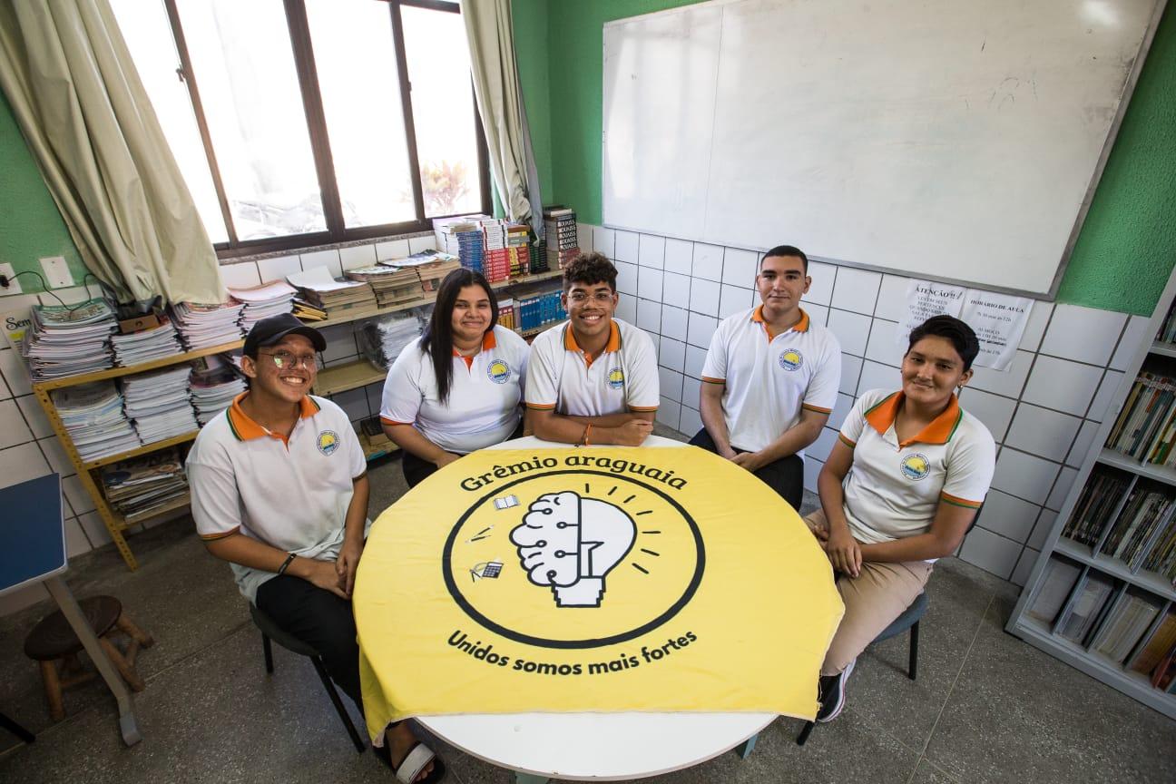 Grêmio estudantil na Escola de Ensino Médio em Tempo Integral Matias Beck, em Fortaleza