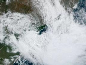 imagem de satélite mostra ciclone