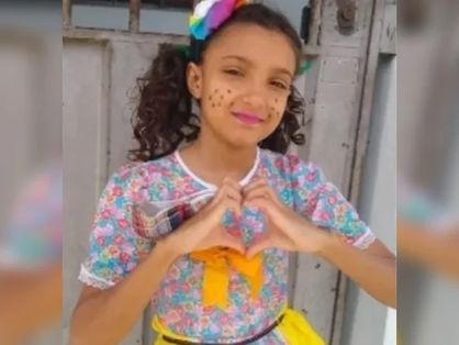 Imagem de Bárbara Victória, criança de 10 anos morta após ser estuprada em Ribeirão da Neves, Minas Gerais