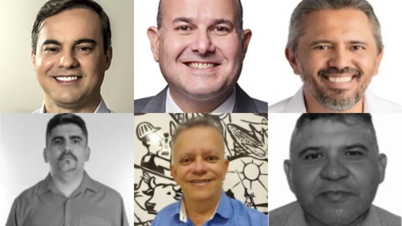 Montagem com os Candidatos ao Governo do Ceará em 2022