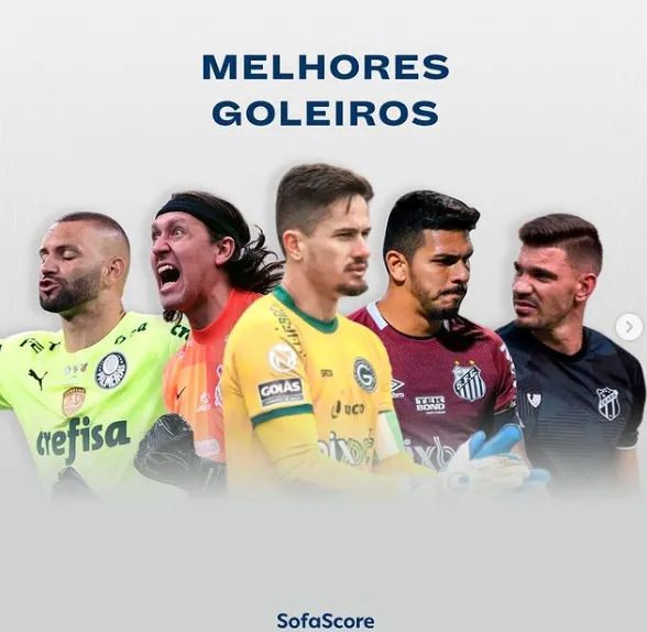 O goleiro do Ceará, João Ricardo, está entre os 5 melhores da Série A segundo o SofáScore