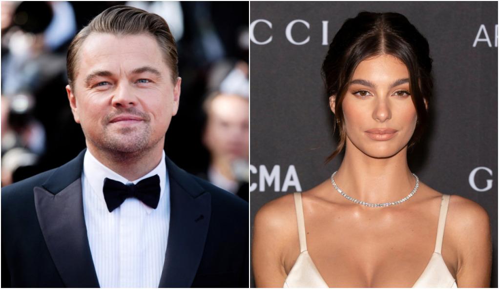 Montagem de fotos mostra o ator Leonardo DiCaprio à esquerda e a modelo Camila Morrone à direita.