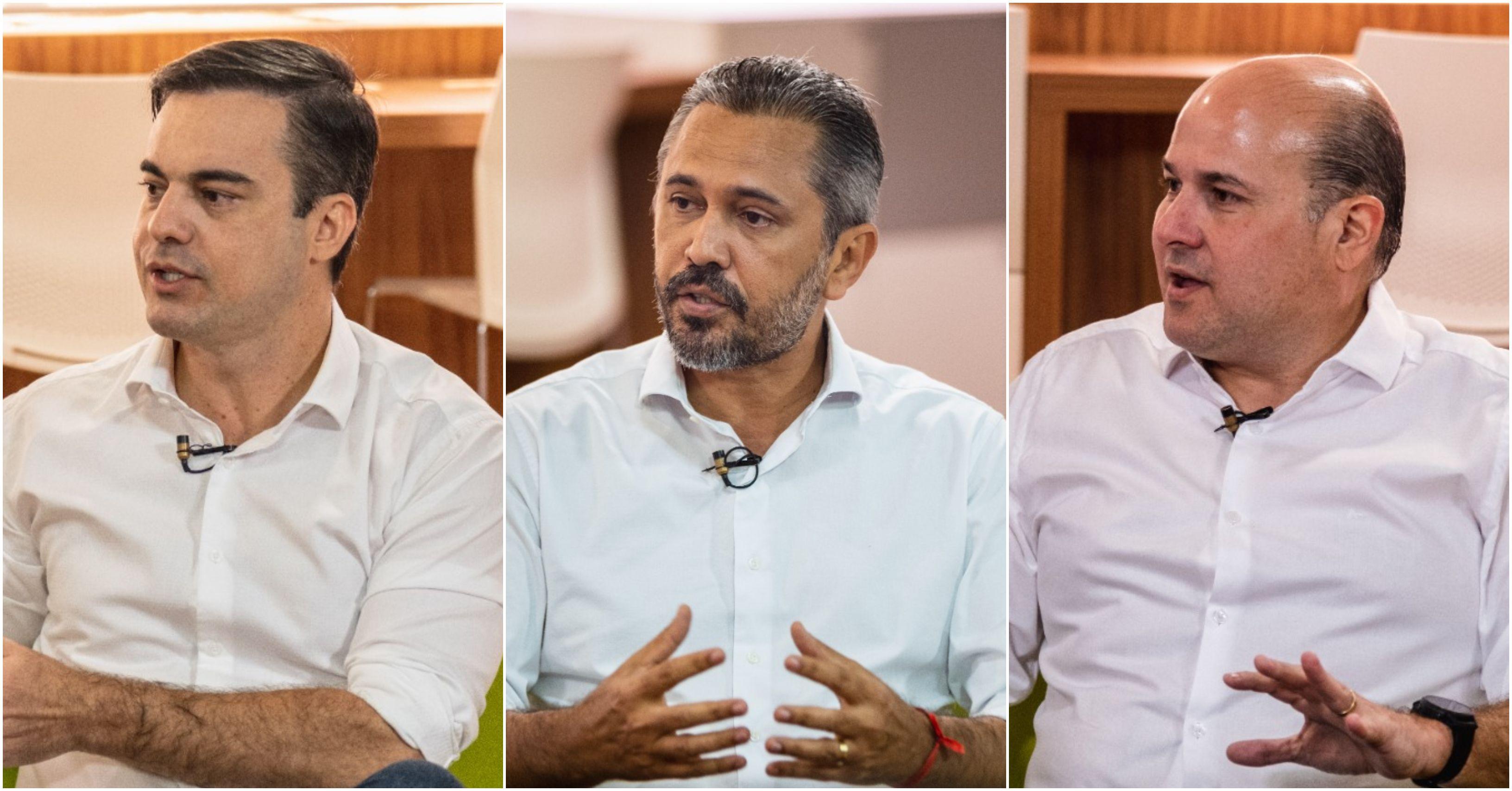 Candidatos Capitão Wagner, Roberto Cláudio e Elmano de Freitas