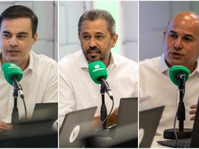 Candidatos Capitão Wagner, Elmano de Freitas e Roberto Cláudio
