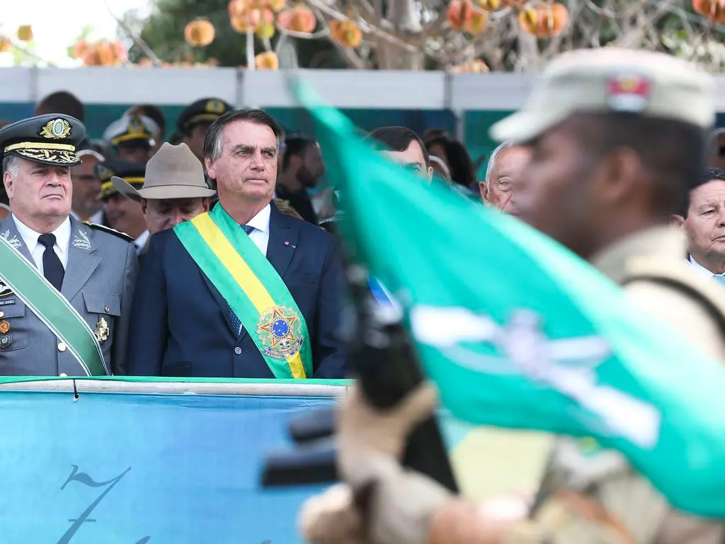 Presidente Jair Bolsonaro em ato oficial de comemoração ao 7 de setembro