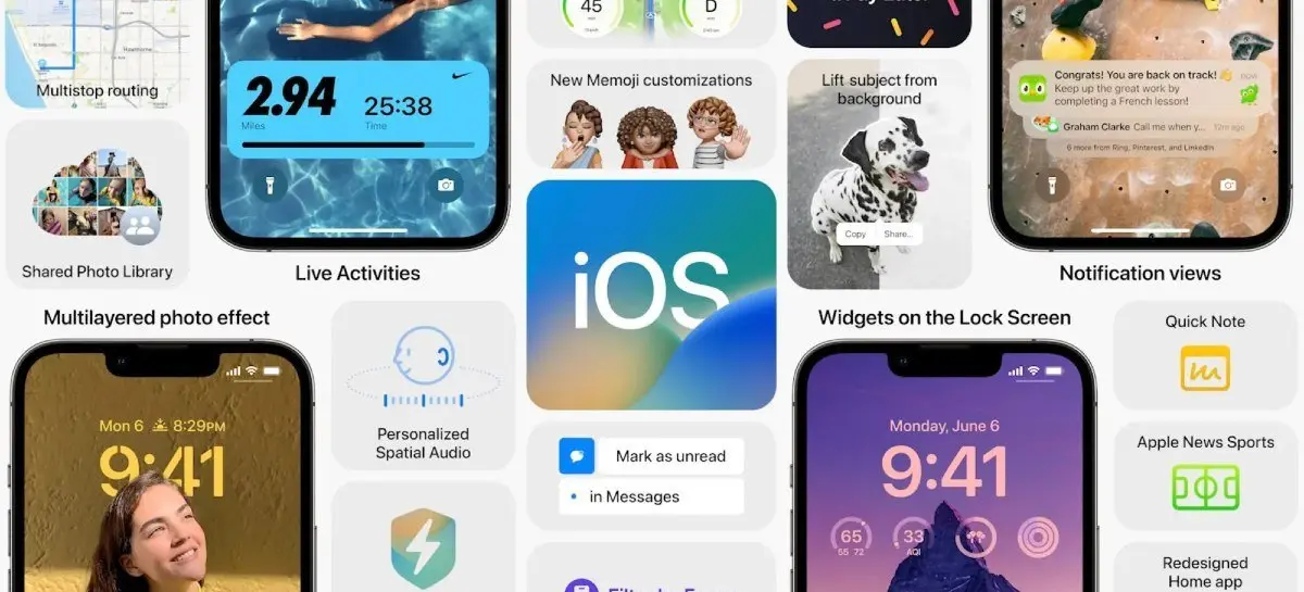 nova versão do iOS 16