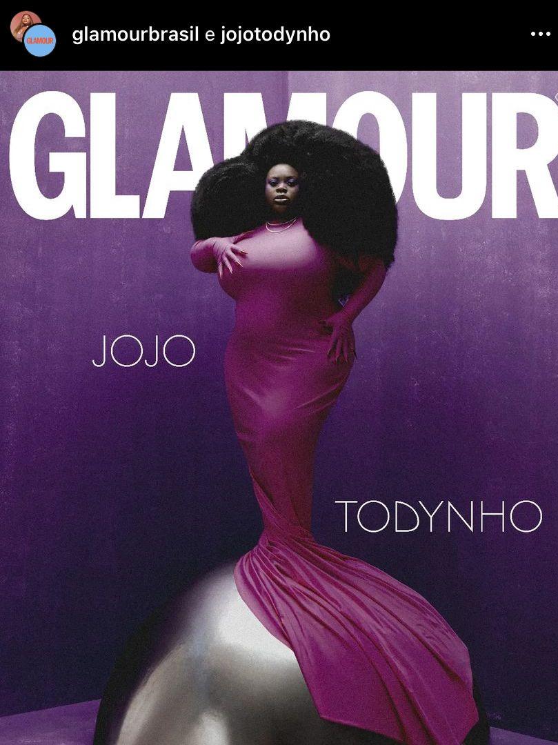 Capa da revista Glamour de setembro com a Jojo Todynho vestida de Pequena Sereia.
