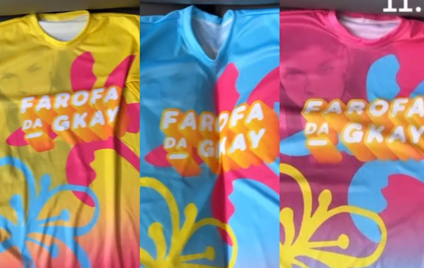 Abadás são das cores amarelo, azul e rosa