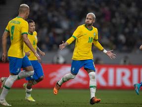 Imagem mostra jogadores da Seleção Brasileira