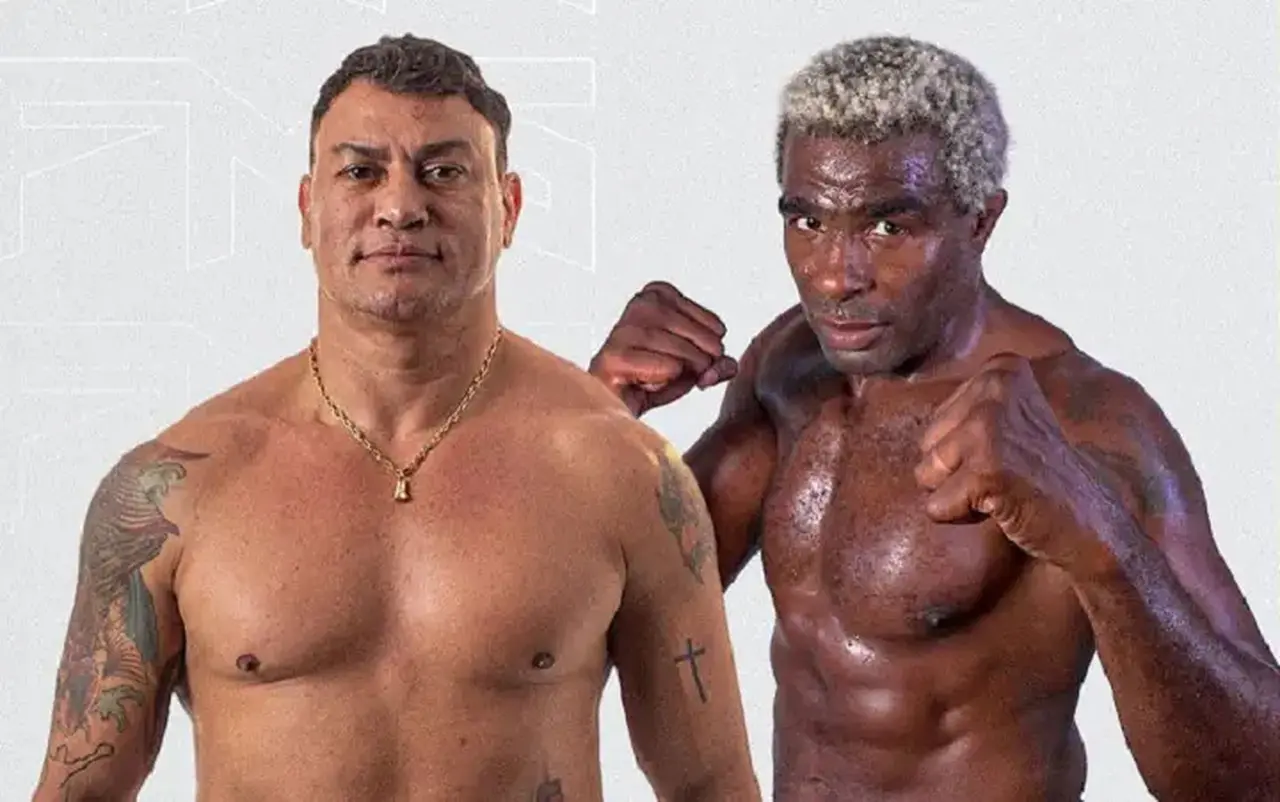 Montagem com Popó e “Pelé” Landy