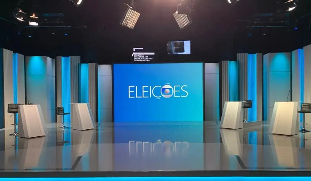 estúdio onde acontecerá o debate da Globo com candidatos a presidência
