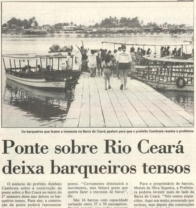 Reportagem do Diário do Nordeste na década de 1990