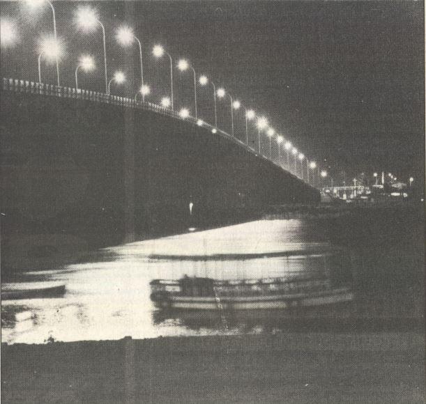 Teste de iluminação da Ponte sobre o Rio Ceará - Ponte da Barra - em setembro de 1997