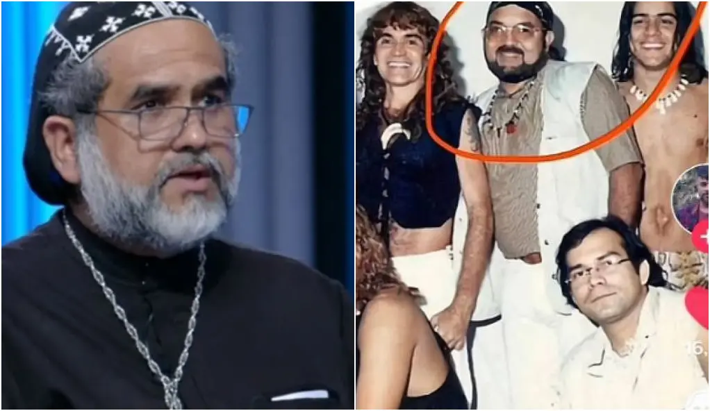 Montagem de fotos mostra Padre Kelmon à esquerda e o integrante da banda Carrapicho à direita