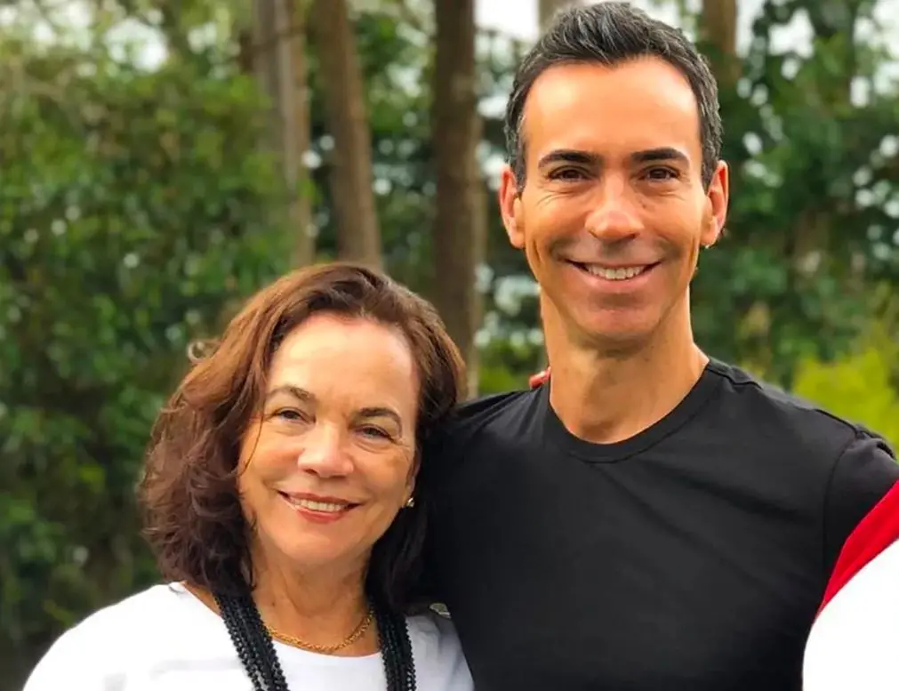 Cesar Tralli e a mãe