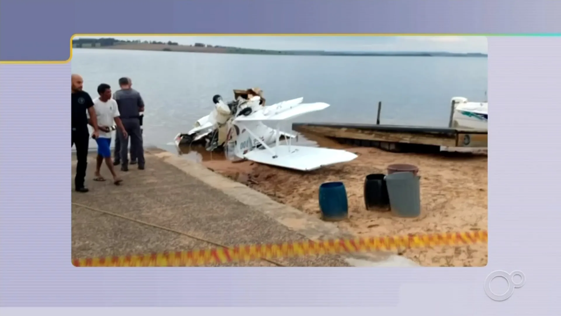 Imagem de aeronave após o acidente
