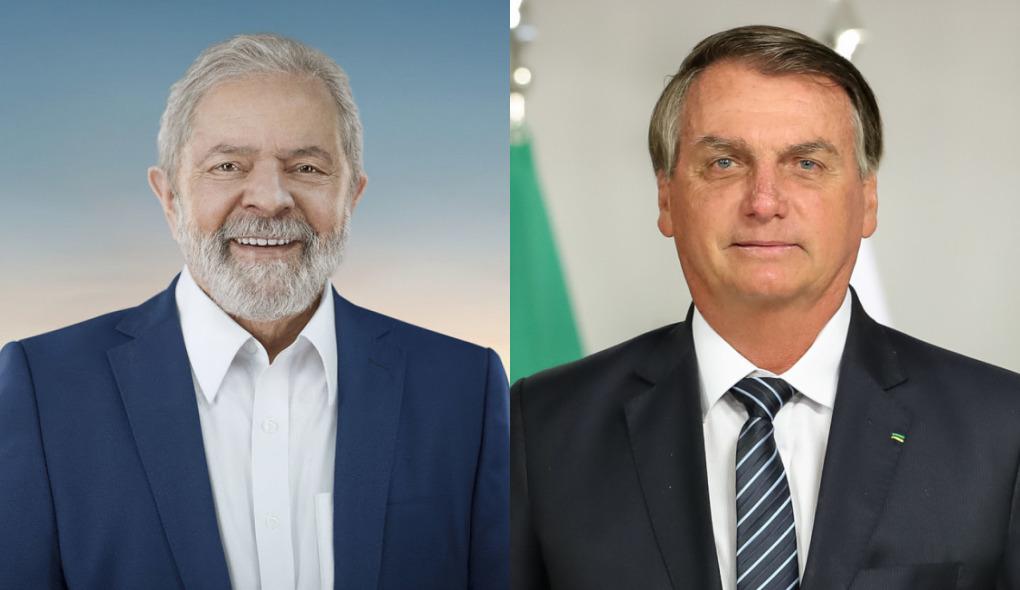 Candidatos Lula e Bolsonaro