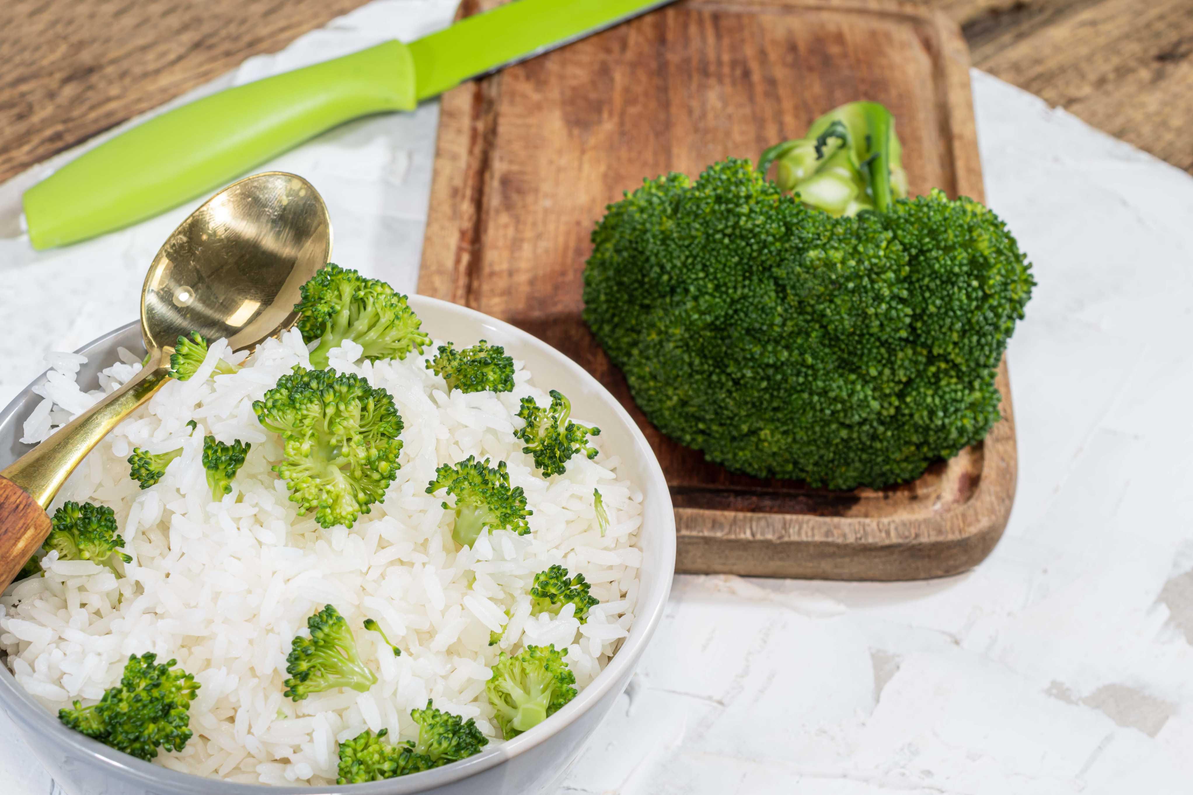 Arroz com brócolis