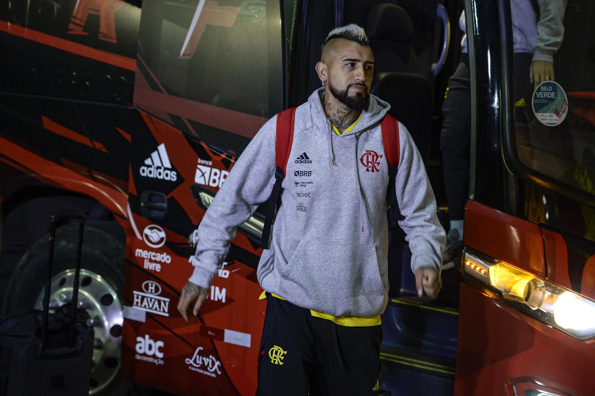 Foto de Arturo Vidal, jogador do Flamengo