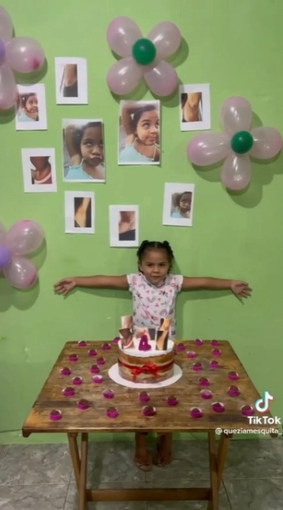 Menino de 4 anos escolhe sua família como tema de aniversário