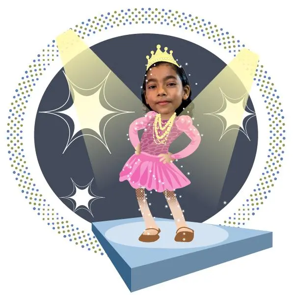 Arte da Valentina de modelo