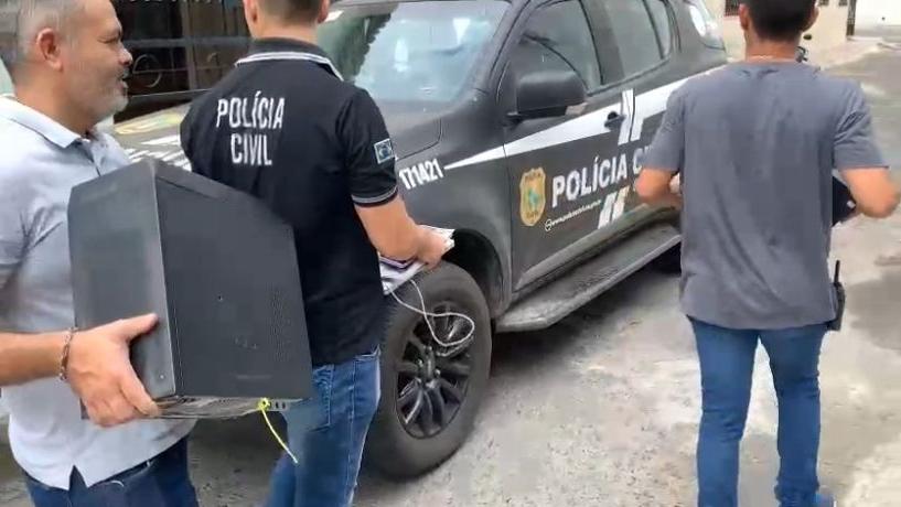 Polícia Civil apreende computadores do CAC que possuía a arma utilizada no crime em escola de Sobral