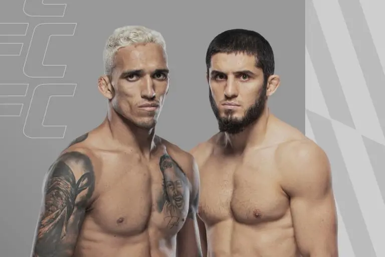 Montagem com Charles do Bronx e o russo Islam Makhachev