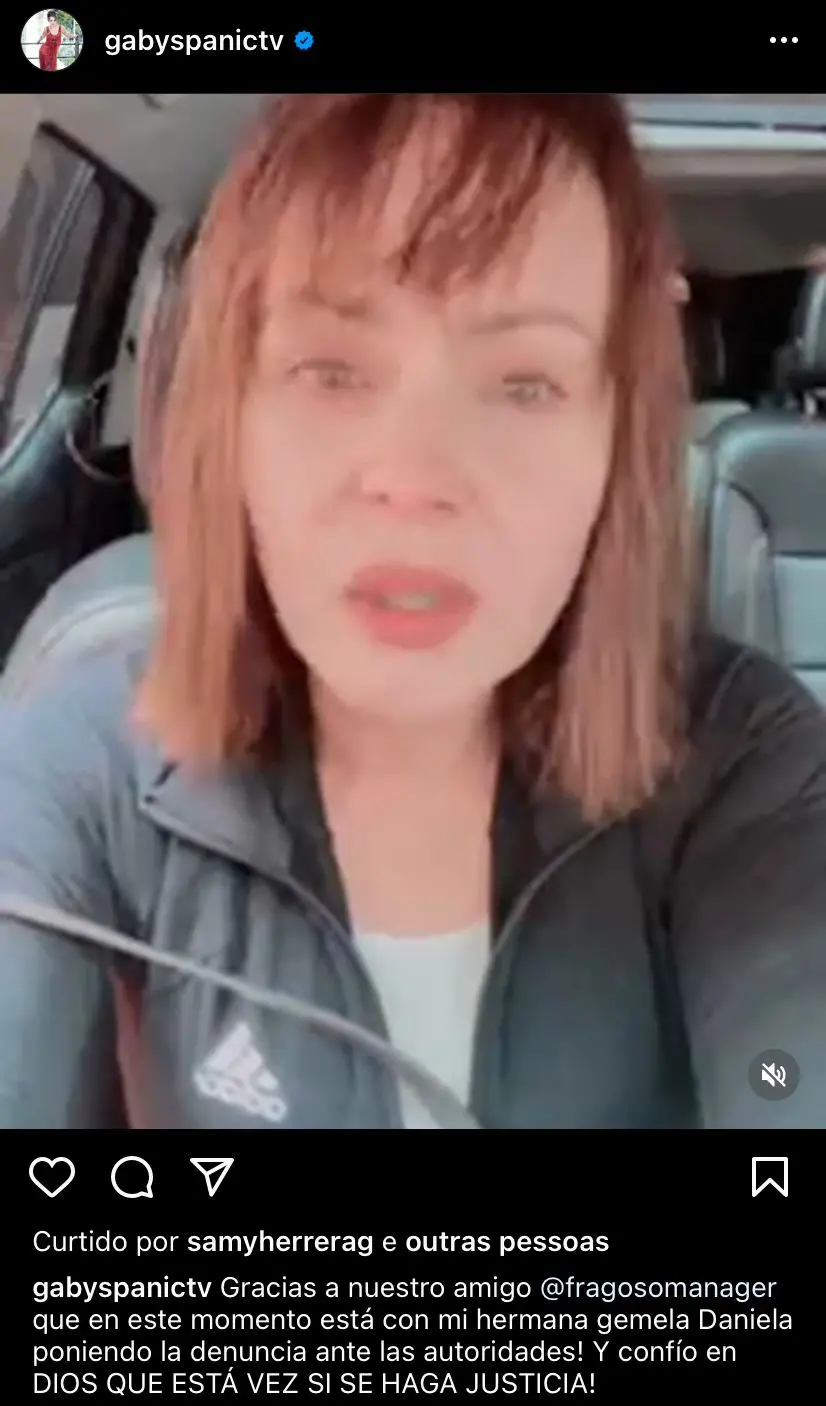 Print de postagem de Gabriela Spanic no Instagram